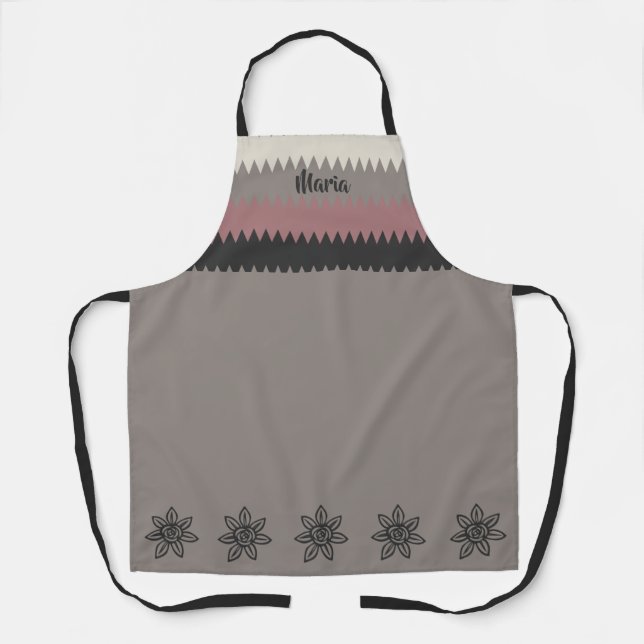 Natural Southwestern Style Add Name Apron (Front)