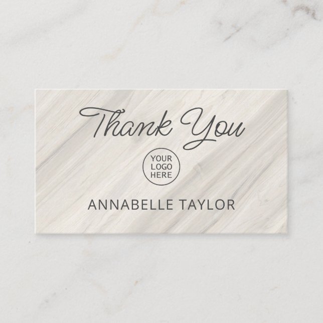 Natural Spa Name Thank You Discount Card (Front)