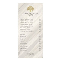 Natural Spa Salon Price List Rack Card