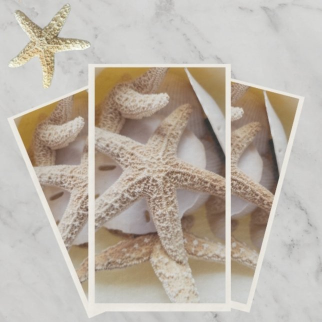 Natural Starfish and Sand Dollars Coastal Napkin (Creator Uploaded)