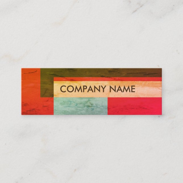 Natural Stone Mini BC, Grey Brown Red Business Card (Front)