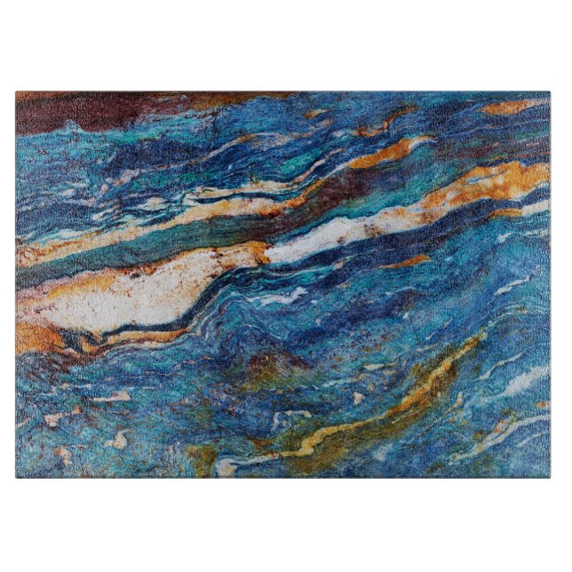 Natural Stone Pattern Glass Cutting Board (Front)