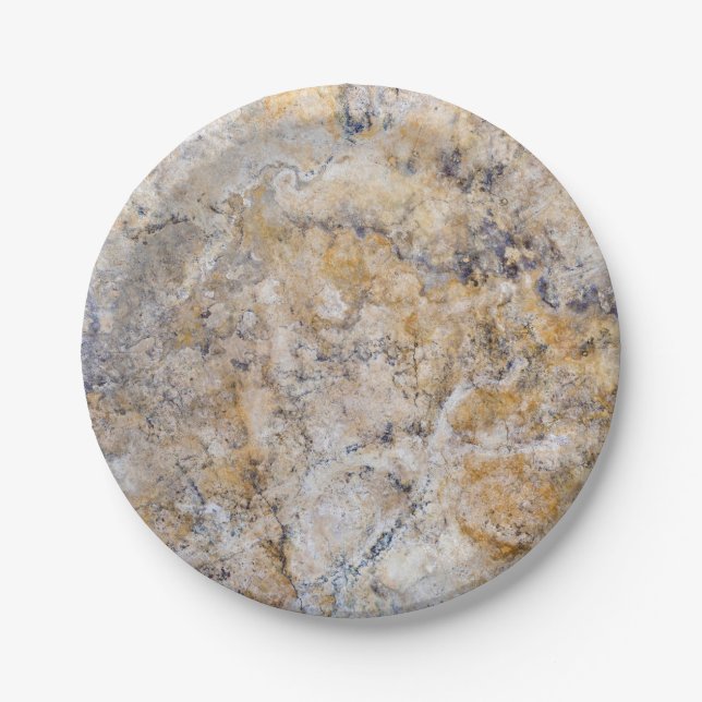 Natural Stone Pattern Paper Plate (Front)