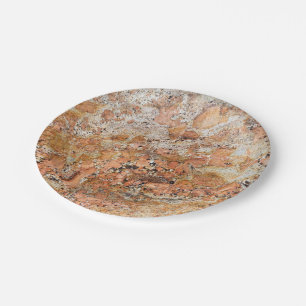 Natural Stone Pattern Paper Plate