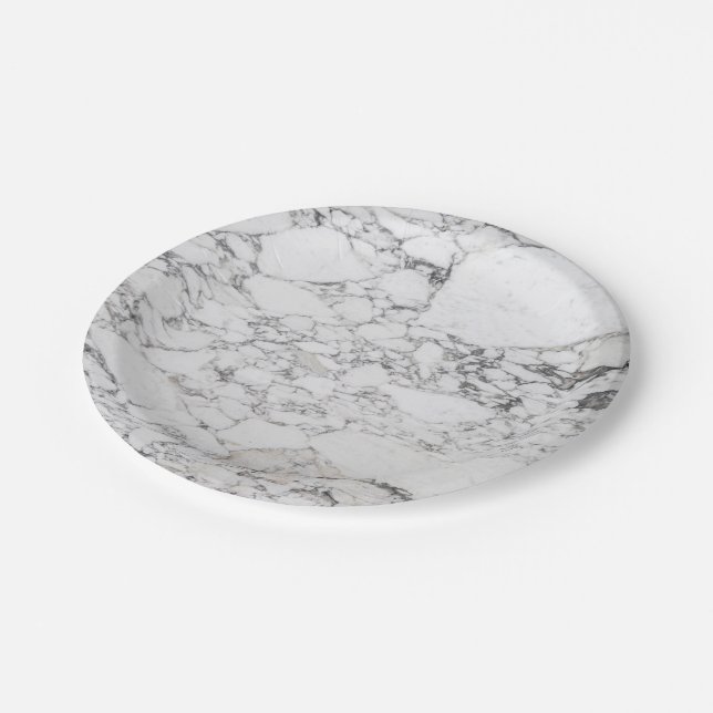 Natural Stone Pattern Paper Plate (Angled)