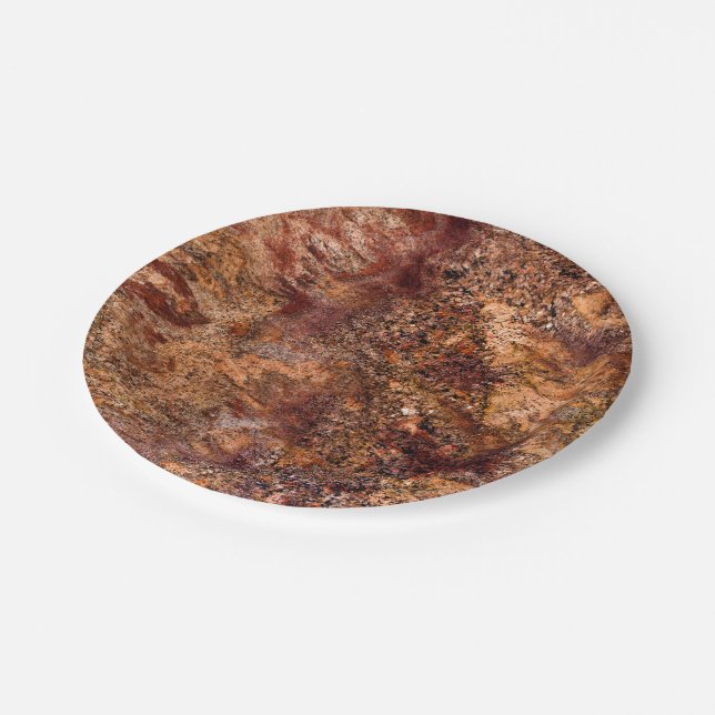 Natural Stone Pattern Paper Plate (Angled)