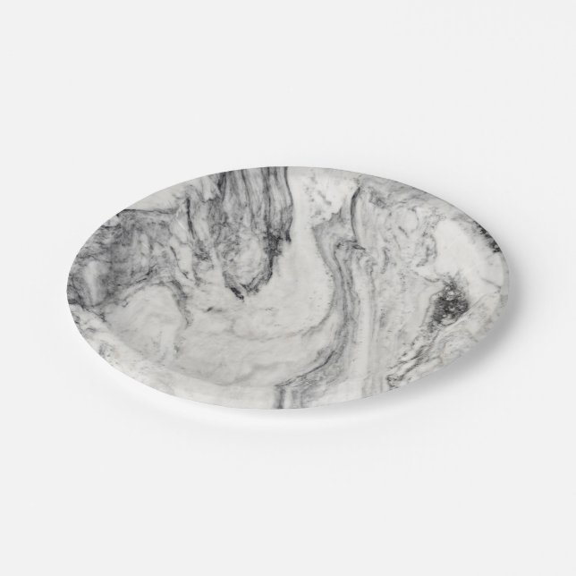 Natural Stone Pattern Paper Plate (Angled)