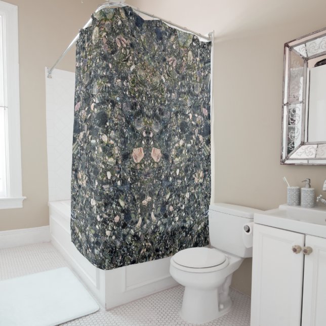 Natural Stone Pattern Shower Curtain (In Situ)