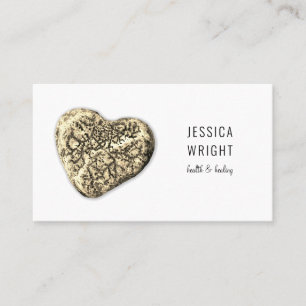 Natural Stone Pebble Heart Business Card