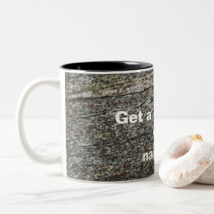Natural Stone textured photo mug  Two-Tone Mug, 