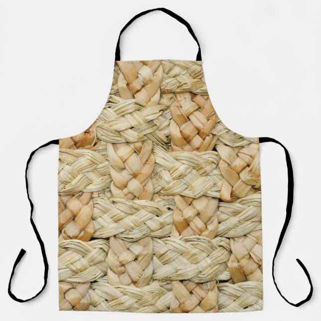 Natural Straw Texture Background Apron (Front)