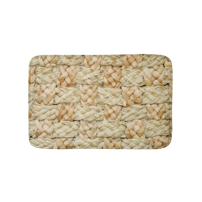 Natural Straw Texture Background Bath Mat (Front)