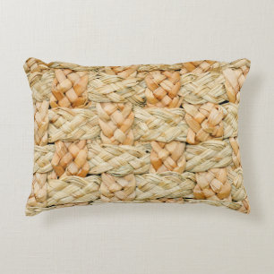 natural straw texture decorative cushion