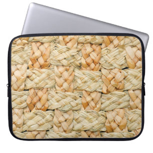 natural straw texture  laptop sleeve