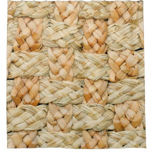 natural straw texture  shower curtain