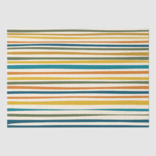 Natural Stripes Modern Aesthetic Colourful Pattern Tissue Paper