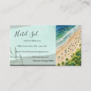 Natural-style hotel business card