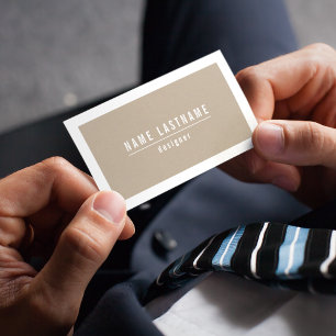 Natural Tan Cardboard Paper Look Business Card