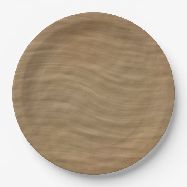 Natural Tan Sandstone Look Background Paper Plate (Front)