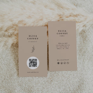 Natural Texture Earth Tone Minimalist Consultant Business Card