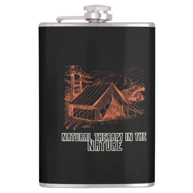 Natural therapy in the Nature Hip Flask (Front)
