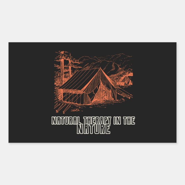 Natural therapy in the Nature Rectangular Sticker (Front)