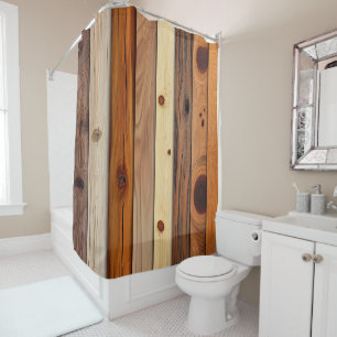 Natural Timber Shower Curtain