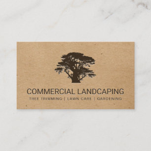 Natural Tree Gardening Landscaping Business Business Card