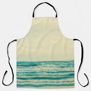Natural tropical sea and beach with windy wave in apron