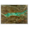 Natural turquoise vein in rough brown stone