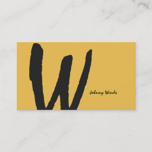 Natural Type Monogram Business Card