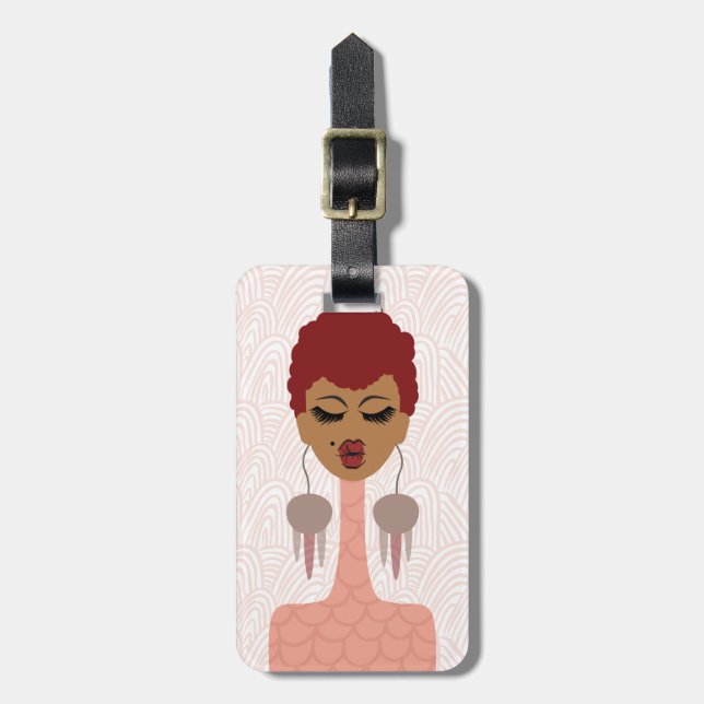 Natural Vibe (Customisable Back) Luggage Tag (Front Vertical)