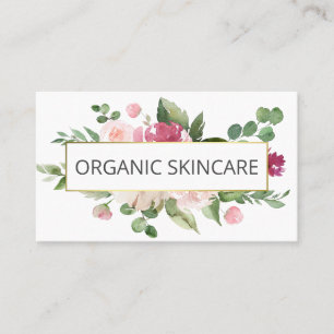 Natural Watercolor Organic Skincare Soap Or Spa Business Card