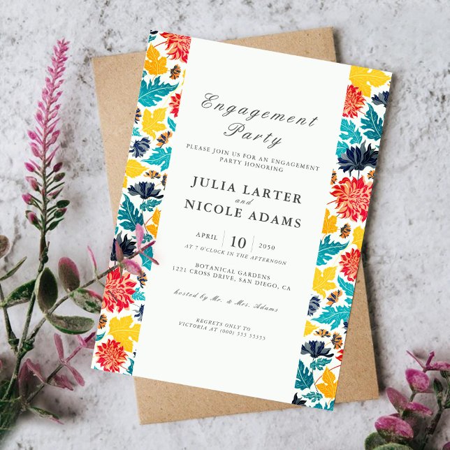 Natural Watercolor Sunflowers Engagement Party Invitation (Creator Uploaded)