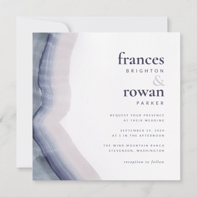 Natural Wave Wedding Invitation (Front)