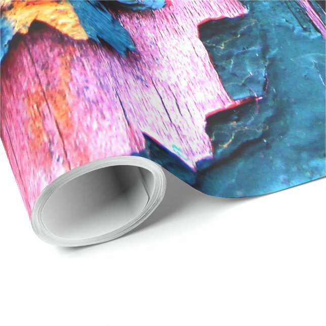 Natural Weather Effects Old Boards 3D Texture Look Wrapping Paper (Roll Corner)