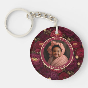 Natural wedding memory Ranunculus Key Ring