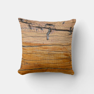 Natural wood background, wood slice and organic t cushion