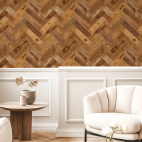 Natural Wood Herringbone