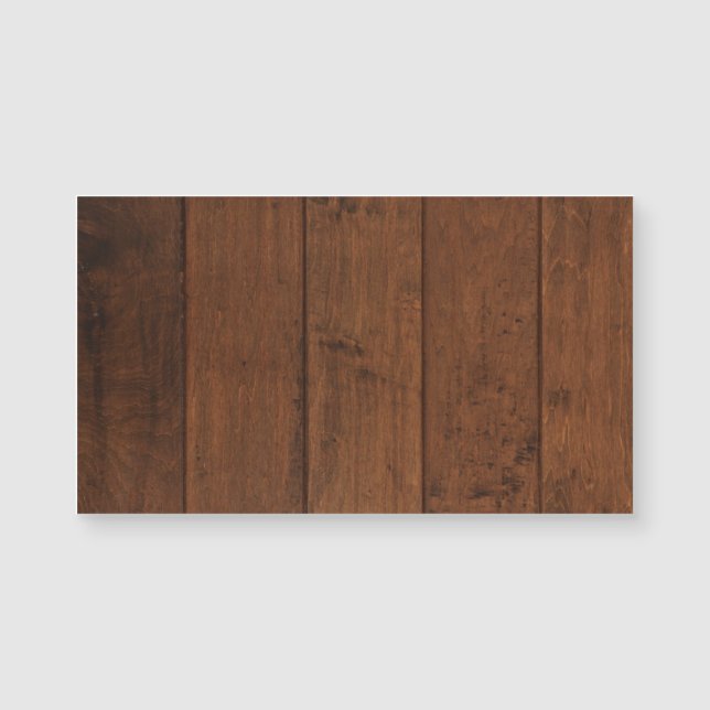 Natural Wood Magnetic Business Card (Front)