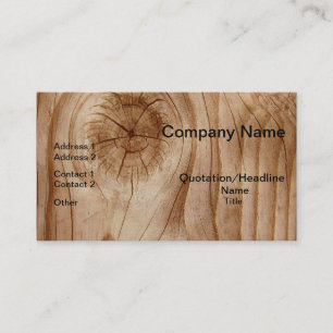 Natural Wood Professional Business Cards