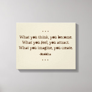 Natural Zen Quote by Buddha Canvas Print