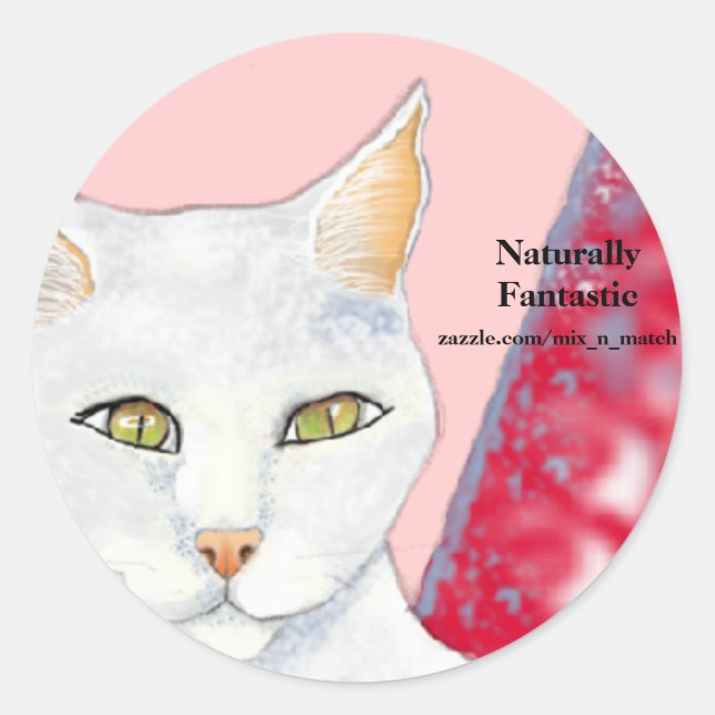 Naturally Fantastic Logo - Cosmo Classic Round Sticker (Front)