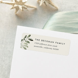 Naturally Joyful Botanical Return Address Label