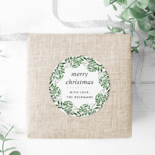 Naturally Joyful   Forest   Personalised Christmas Classic Round Sticker