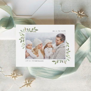 Naturally Joyful   Holiday Photo Card