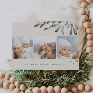 Naturally Joyful   Holiday Photo Collage Card