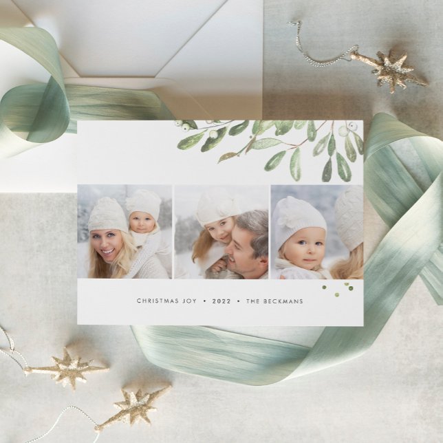 Naturally Joyful | Holiday Photo Collage Card (Creator Uploaded)