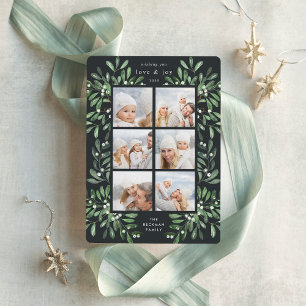 Naturally Joyful Watercolor Holiday Photo Collage