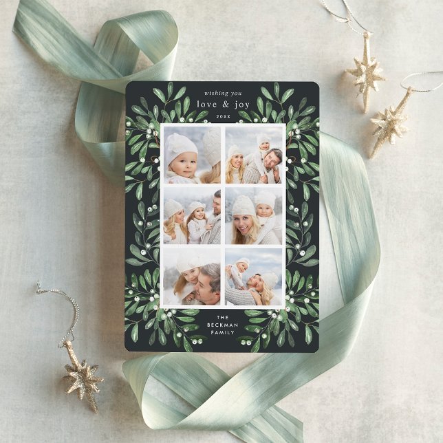 Naturally Joyful Watercolor Holiday Photo Collage (Creator Uploaded)